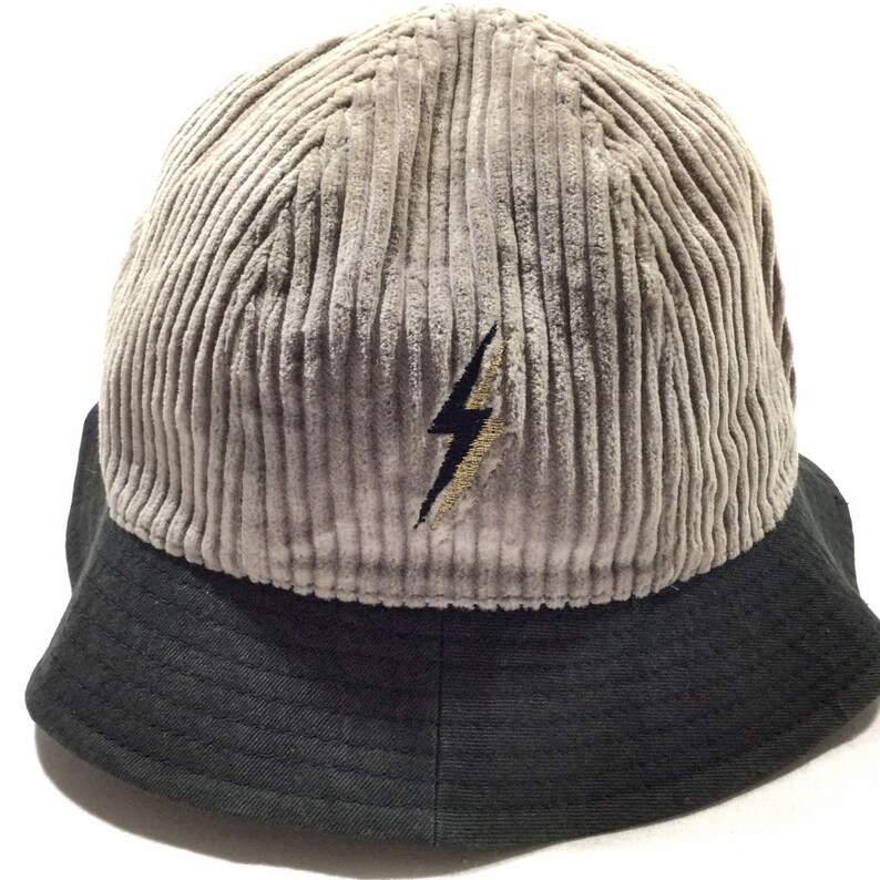Vintage LIGHTNING BOLT Surfing Corduroy Bucket Hats