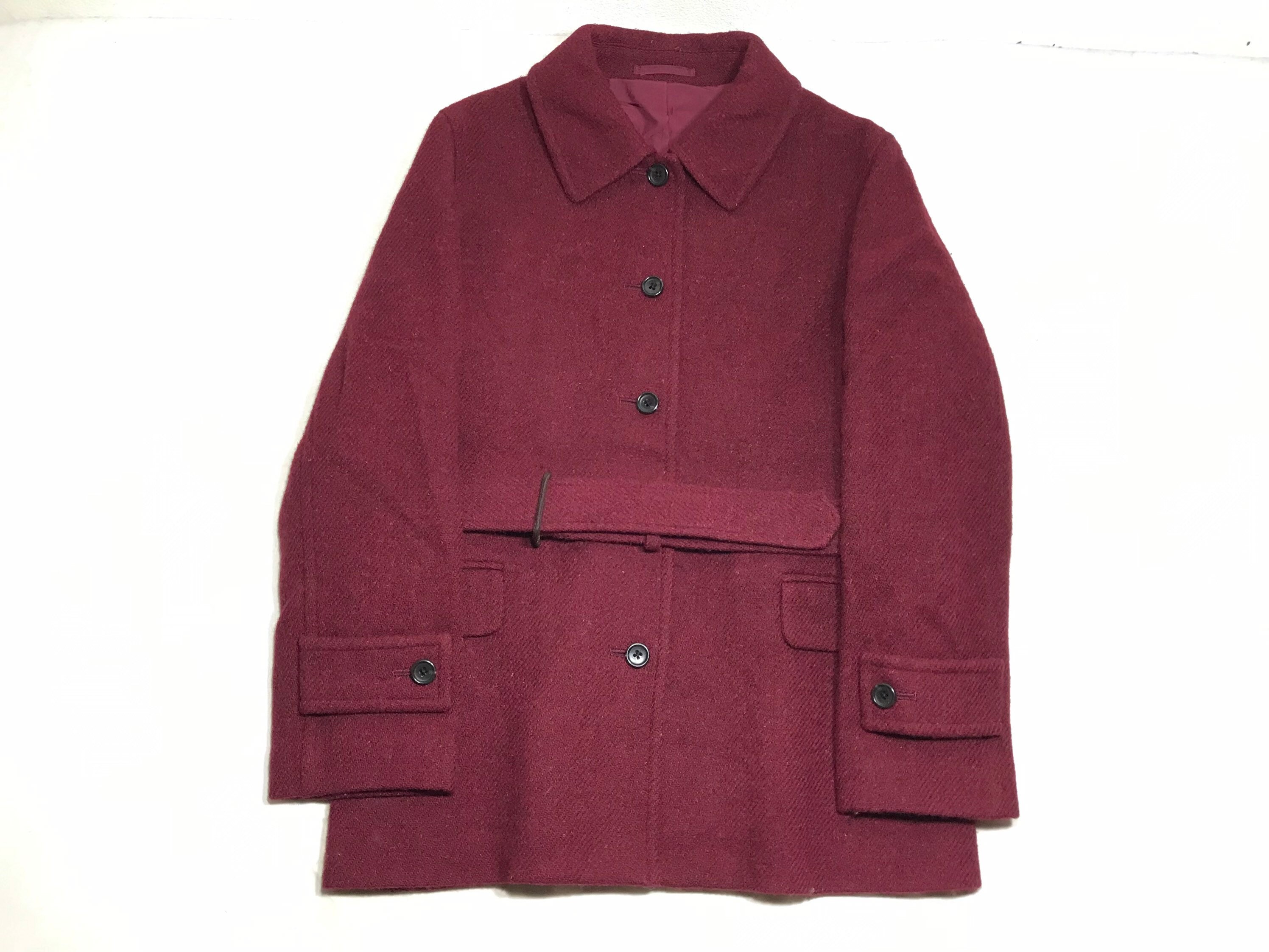 MARGARET HOWELL MHL Harris Tweed Burgundy Wool Coat Made in - Etsy