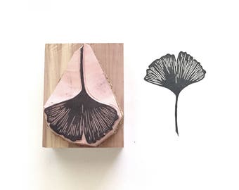 Ginkgo Leaf Rubber Stamp | 018105 - Nature Journal - Midori Traveler's Notebook - Love for Analogue - Scrapbooking Stamps - Art Diary
