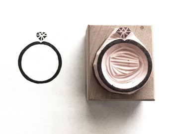 Engagement Ring Rubber Stamp | 016093