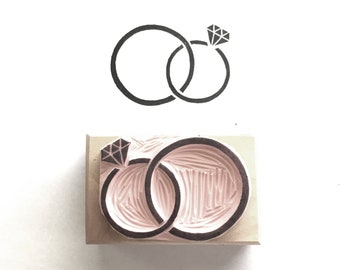 Engagement Rings Rubber Stamp | 016091
