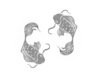 Little Koi Fish Rubber Stamp | 020115