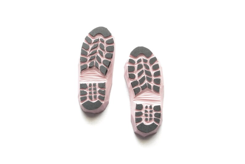 Shoe Print Rubber Stamp 008050 | Etsy