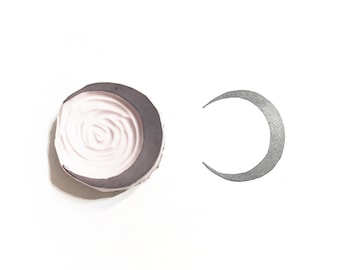 Crescent Moon Rubber Stamp | 013070 - Celestial - La Luna - The Moon - Scrap Booking - Scrapbooking - Scrapbook Stamps