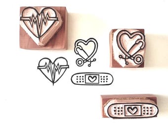 Nursing Stamps with Hearts| 032165