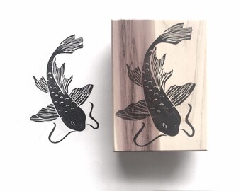 Koi Fish Rubber Stamp | 020115