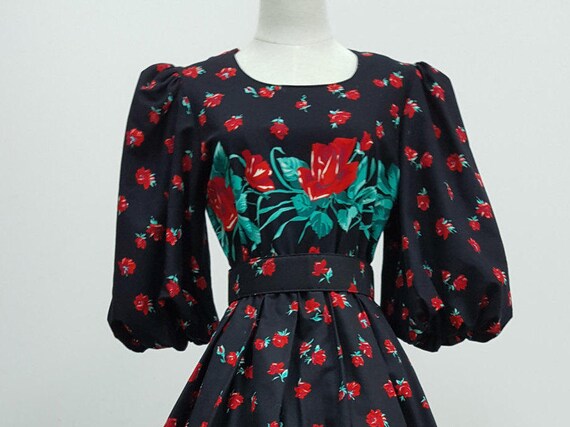 Rose Border Print Dress