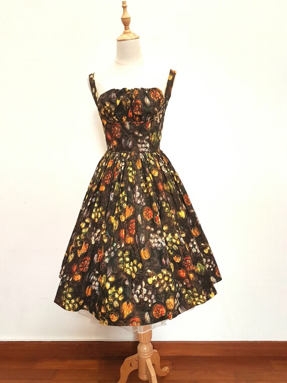 50s Abstract Fruits Print