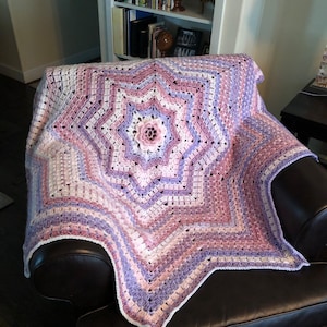 Blossom Blanket 8 Point Star Afghan