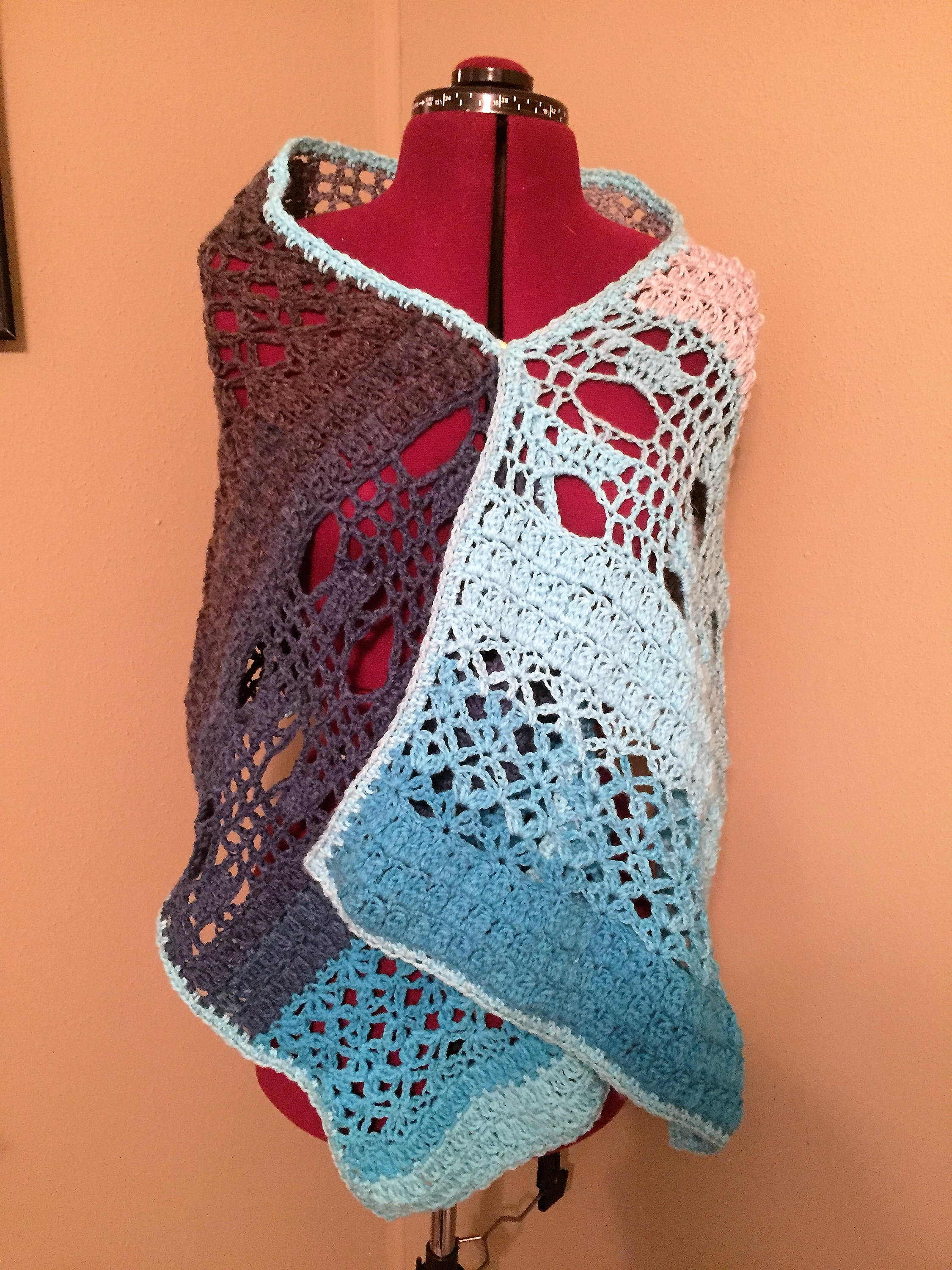 Multi Lace Rectangle Shawl