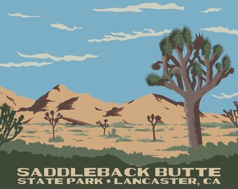 Antelope Valley Map Digital Illustration Giclee | Etsy