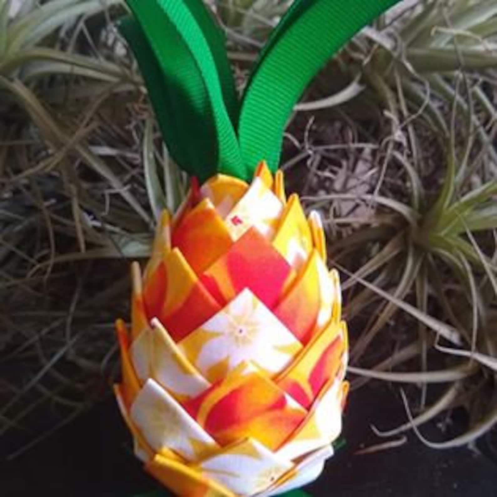 Hawaiian Pineapple Fabric Ornament Etsy
