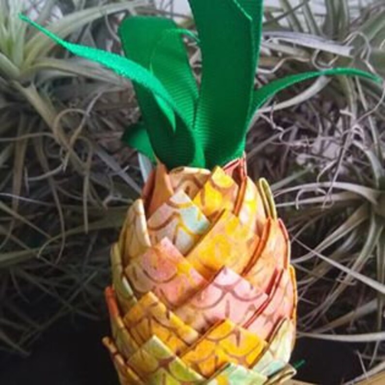 Hawaiian Pineapple Fabric Ornament Etsy