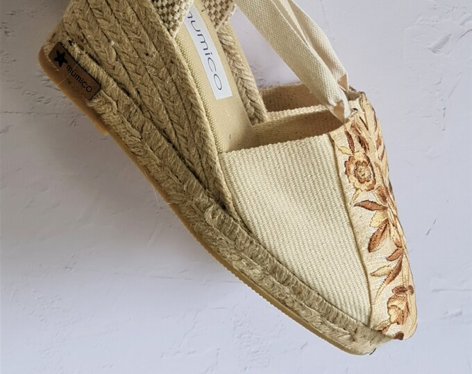 Lace-up espadrille wedges - MANILA COLLECTION - made in spain - ecologic, vegan, sustainable