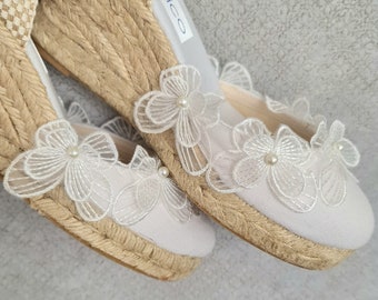 ESPADRILLES WEDGES - Lace up espadrille wedges - BRIDES - Handmade in Spain