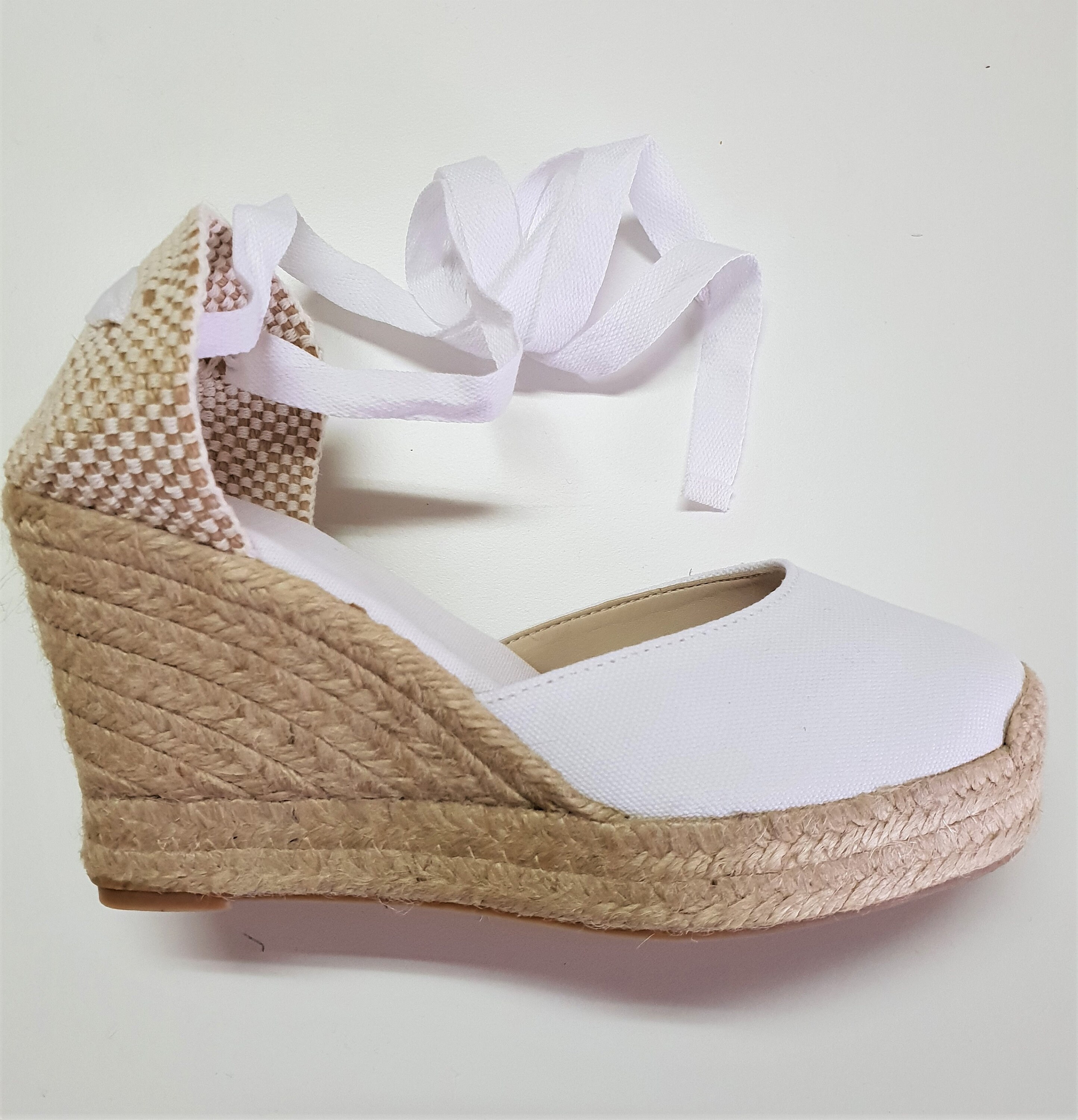 Lace up Espadrille PLATFORM Wedges BRIDES COLLECTION Made In Spain