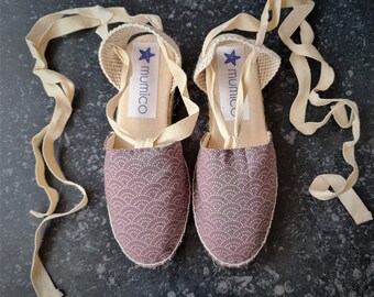 Shoes for GIRLS: Lace-up espadrille mini wedges for girls - LIMITED COLLECTION - made in spain - natural, vegan, sustainable, exclusive