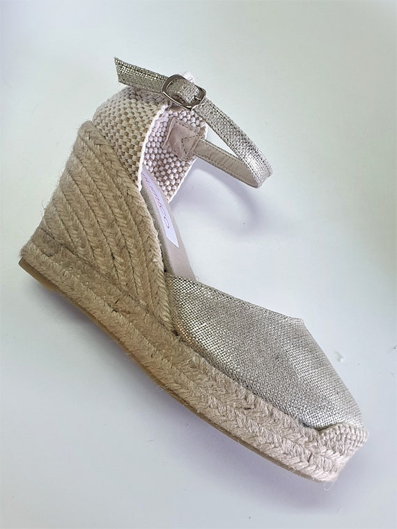 Silver platform espadrilles discount