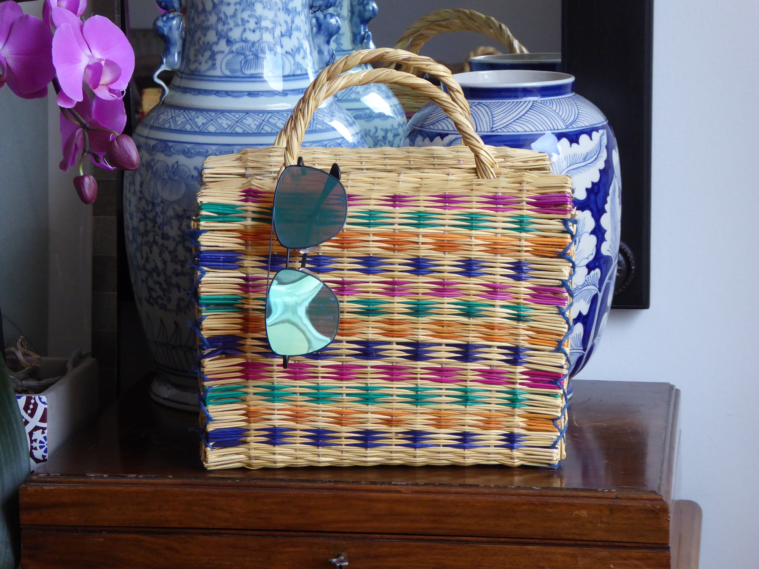 Traditional portuguese straw basket bag PORTUGUESE BASKET www.mumico.es
