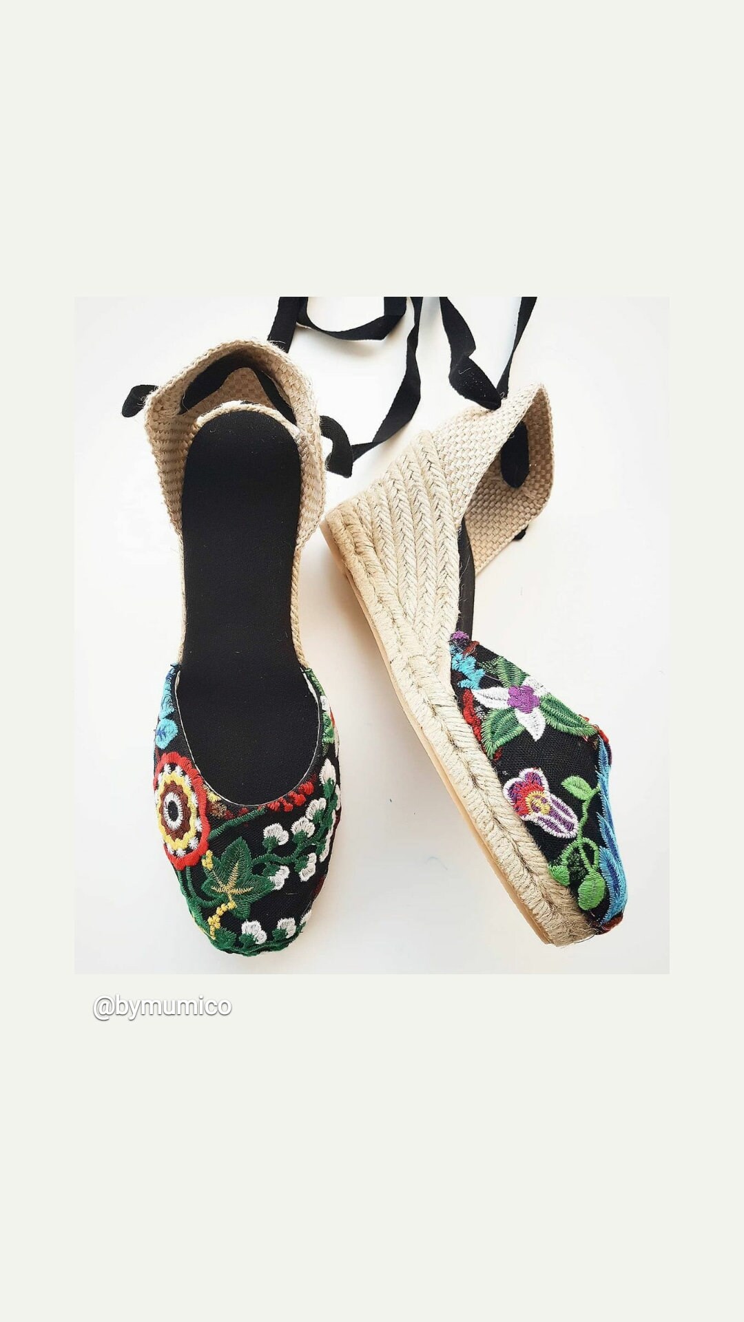 embroidered espadrille wedges