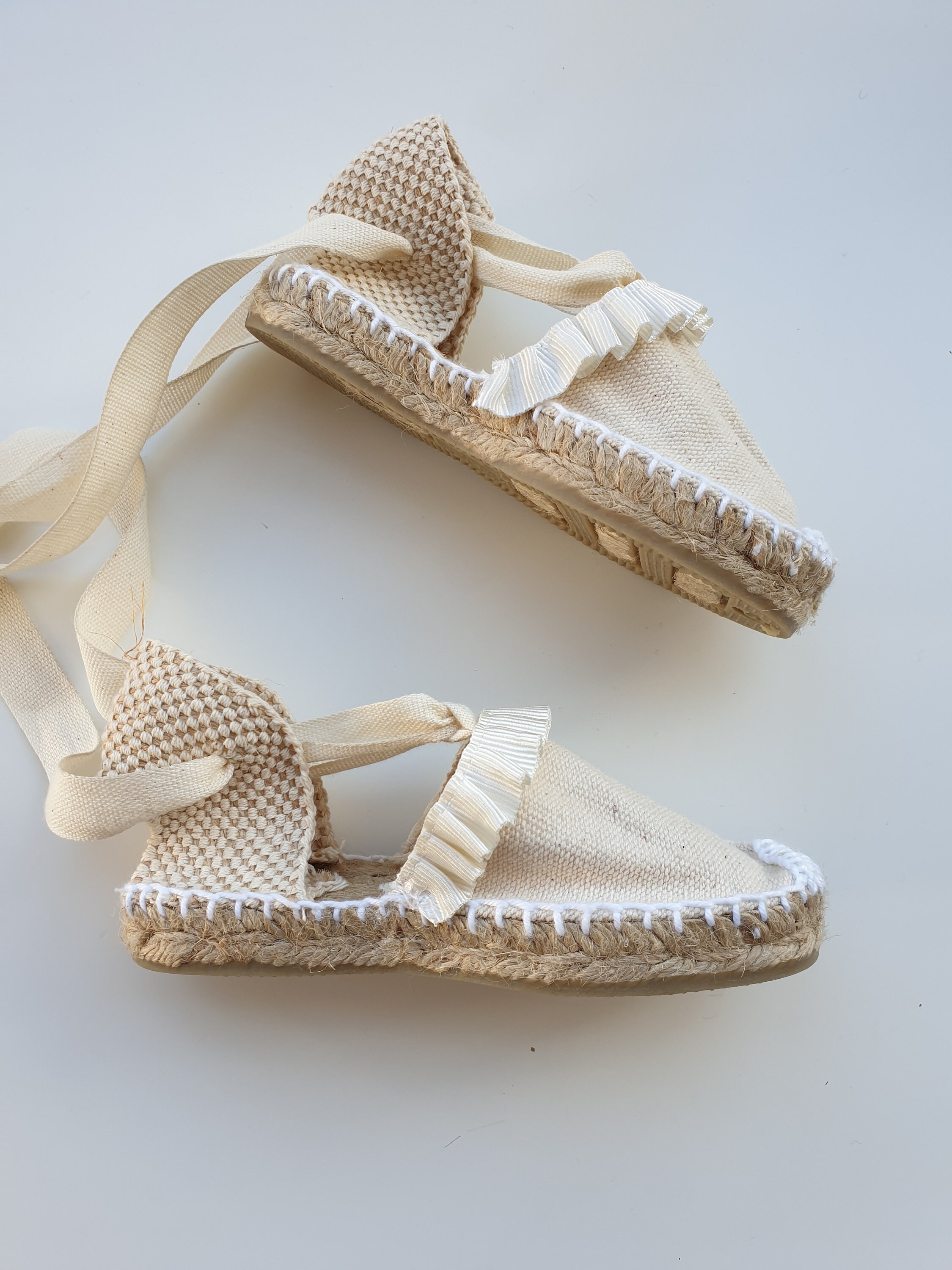 flat espadrilles tie up