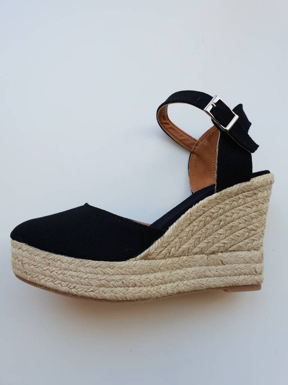 ESPADRILLES PLATFORM WEDGES black 