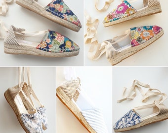 ESPADRILLE MINI WEDGES - organic vegan sustainable - Lace Up (3cm - 1.18i) - MuMiCo Collection 2022 - Made in Spain - Made to order