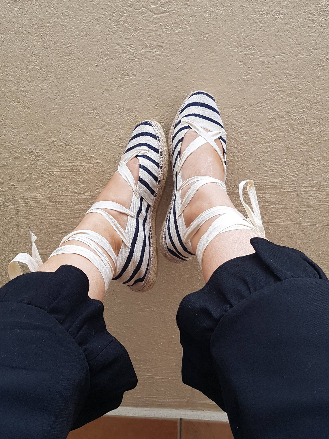 lace up flatform espadrilles