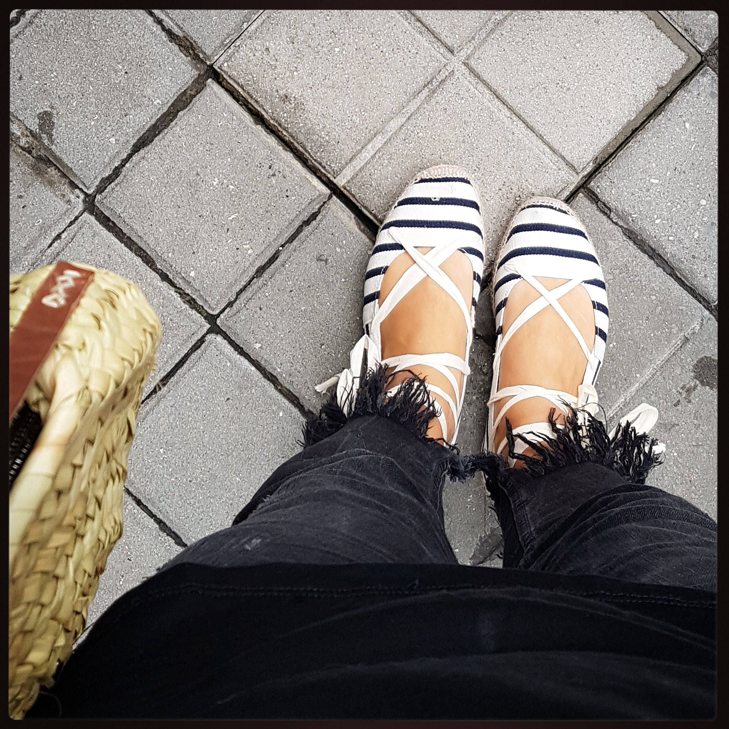 lace up espadrilles flats