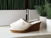 SALE: Espadrille clogs, 7cm wedges - IVORY canvas CLOGS - made in Spain - www.mumicospain.com 
