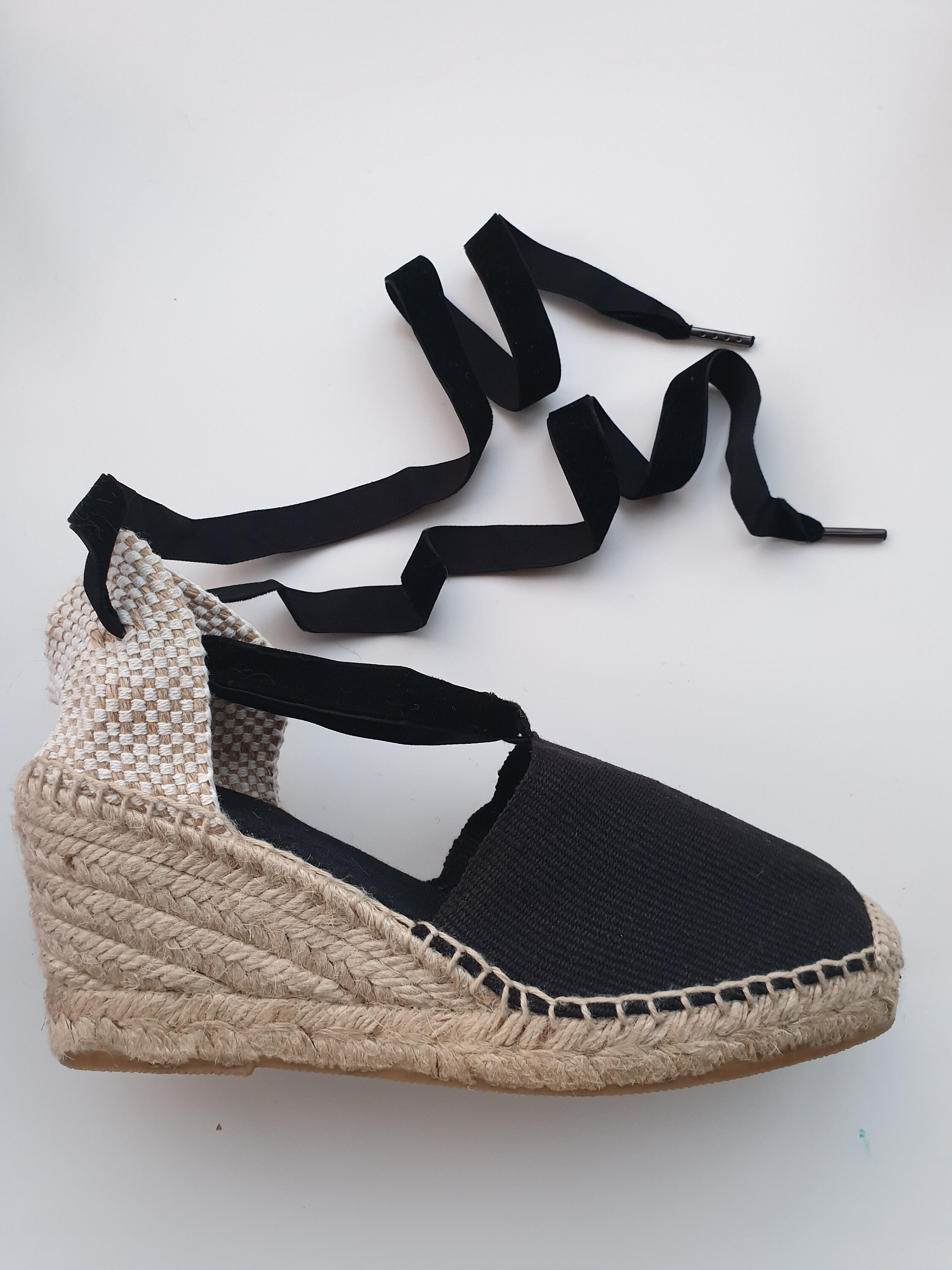 BLACK VELVET espadrille laces