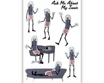 Sevvy the Severance Chip - Ask Me About My Innie (Lumon sticker sheet)