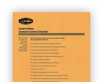 Lumon Costume Contest Checklist (Severance Paperwork for Halloween)