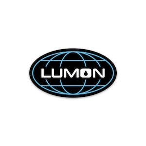 Lumon Industries (Weltkugel Aufkleber mit blauen Linien)
