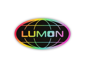 Lumon Industries (rainbow sparkle globe outline sticker)