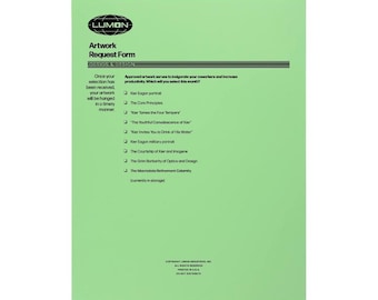 Optics & Design Artwork Request Form (Lumon Paperwork Inspired by Severance)
