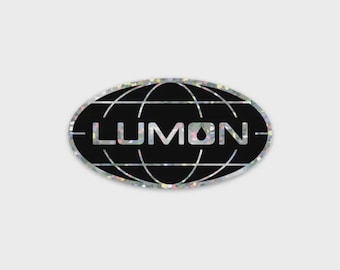 Lumon Industries (die-cut glitter globe outline sticker)