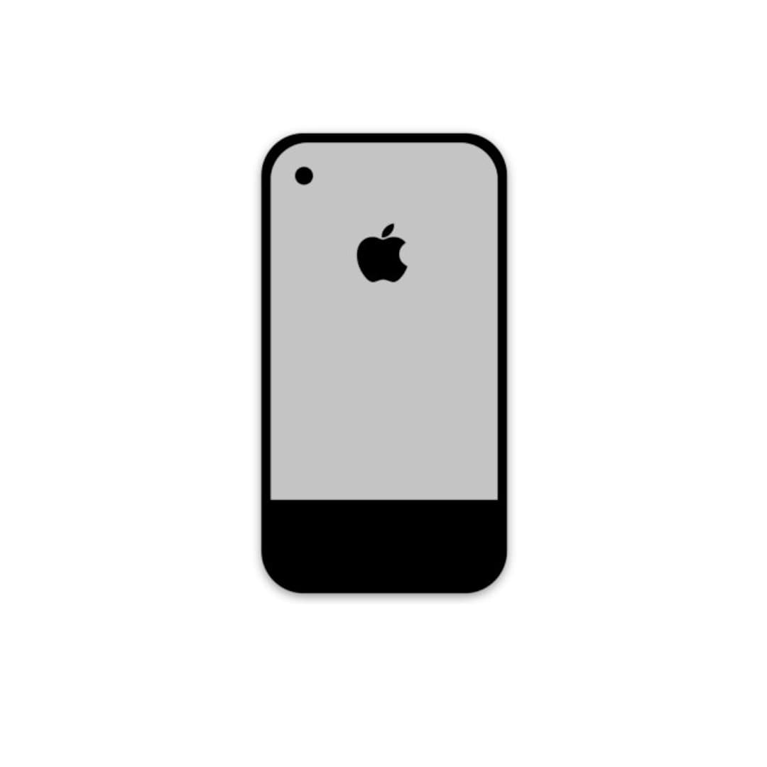Iphone. Front Sticker Brushed Aluminum Original iPhone Sticker - Etsy