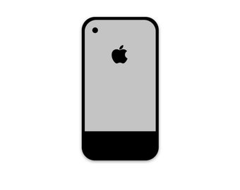 Brushed Aluminum Original iPhone Sticker