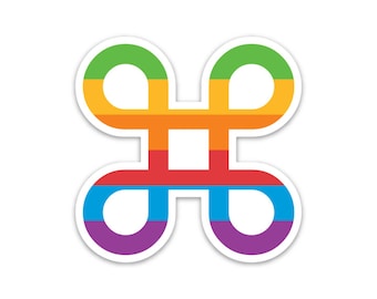 Command (six colors Macintosh sticker)