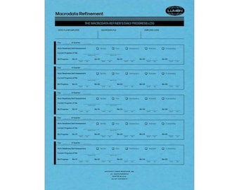 Lumon Macrodata Refiner's Daily Progress Log (Lumon Paperwork Prop Replica from Severance)