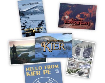 Kier, PE Postcards Set - The Birthplace of Lumon Industries (inspired by Severance)