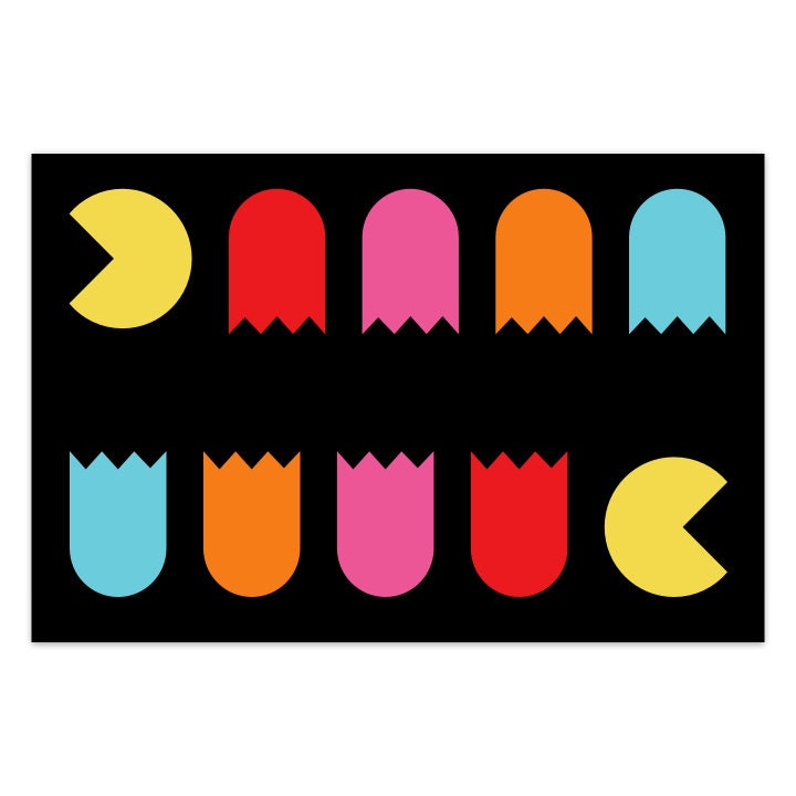 Ghosts (pac-man Sticker Sheet) - Etsy