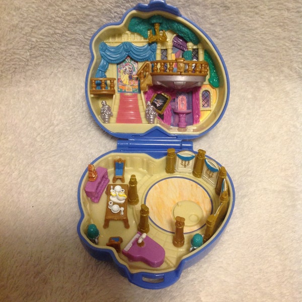 Vintage 1995 Bluebird BBT Polly Pocket Disney Beauty and the Beast Compact Only!