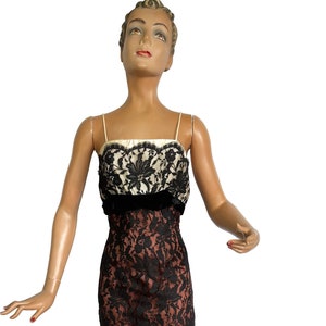 XS | 1950s/60s Lilli Diamond Satin and Lace Dress