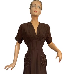 Robe en gabardine Mary Lynne des années 1940 | S