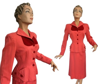 1940s Handmacher Two Piece Suit | Size XS/S