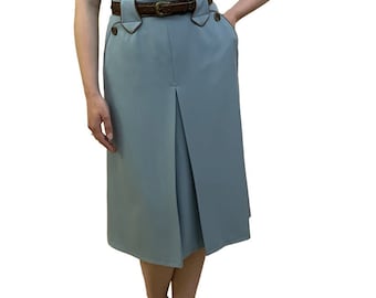 Falda vaquera azul estilo años 40 - Hecha a medida