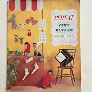 Bernat Gift Bazaar Book 54 1956 Knitting Crochet Patterns