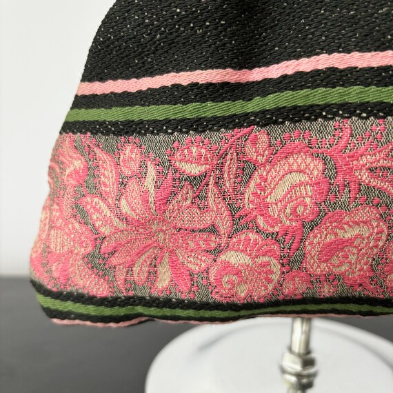 1920s/30s Pink and Green Embroidered Alpacca Purse - image 4